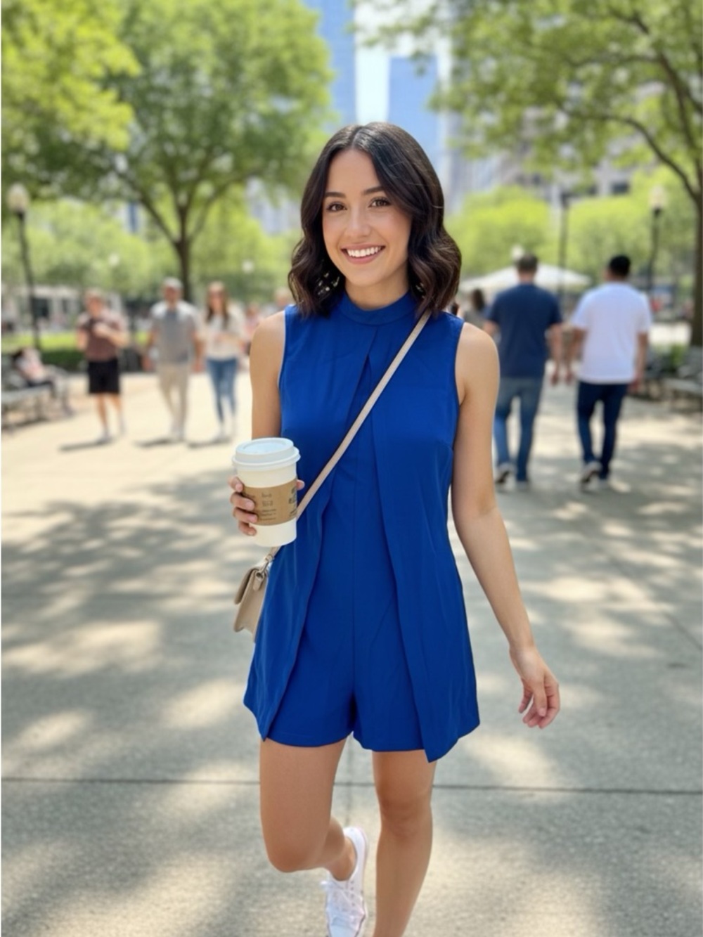 SHEIN Sleeveless Cobalt Shift Skort